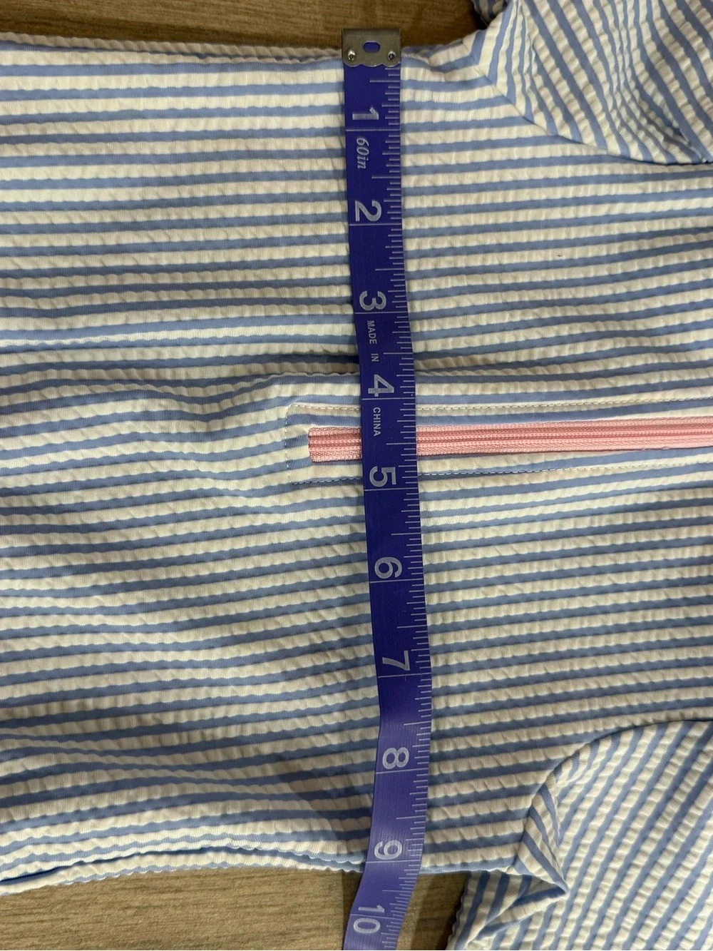 Ruffle Butt’s Baby Girls Seersucker Stripe Rashguard One Piece Swimsuit 6-12 mo